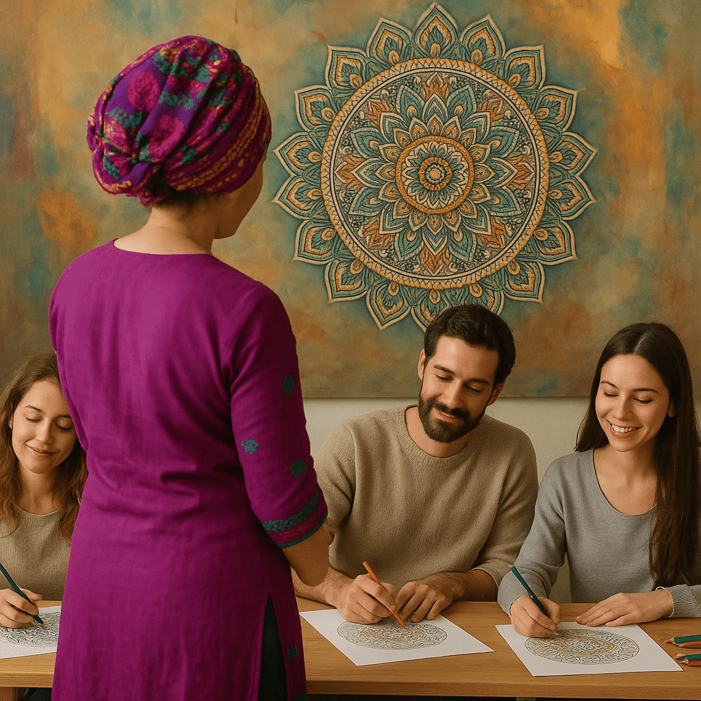 הקשר בין יצירה לאמנות בתקופות משבר והשפעתה על הנפש, במיוחד דרך ציור מנדלות-min